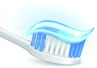 Toothbrush and gel toothpaste