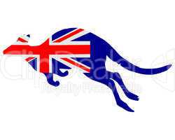 Nationalflagge von Australien mit Känguru