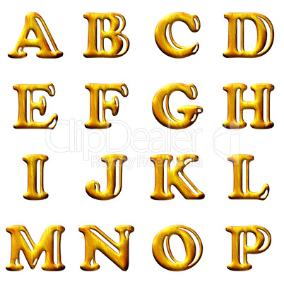 Set 3D letters