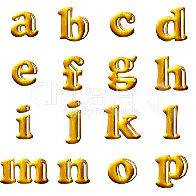 Set 3D letters