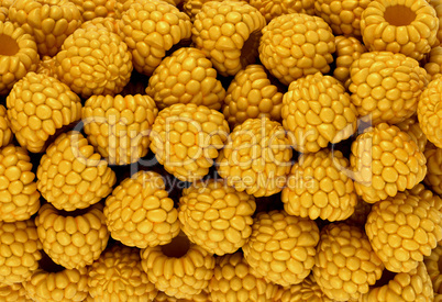 Yellow raspberry texture or background