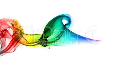 Bright colorful smoke abstract shapes