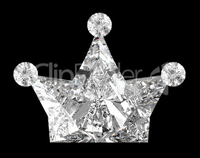 Crown shaped Diamond over black