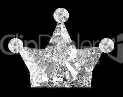 Crown shaped Diamond over black