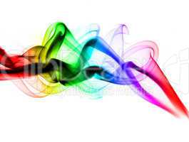 Gradient colored fume abstract shapes