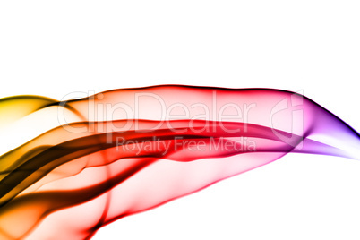 Gradient colored smoke abstract waves