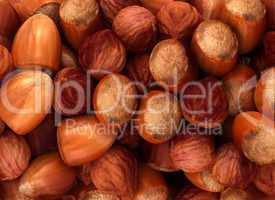 Hazel nuts and filbert texture