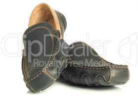 Modern footwear Black mens shoes moccasins