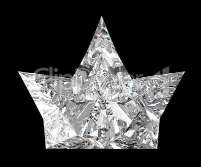 Side view of diamond crown over black