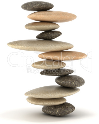 Stability and Zen Balanced stone tower