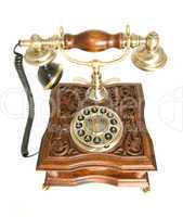 Top view of Old-fashioned telephone