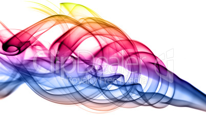 Abstract colored smoke swirls