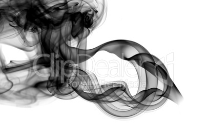 Abstract fume patterns on white