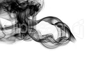 Abstract fume patterns on white