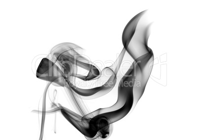 Abstraction. Smoke pattern on white