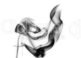 Abstraction. Smoke pattern on white