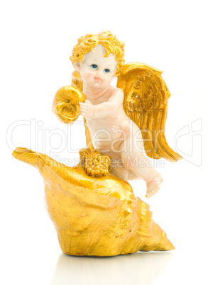 Beautiful angel with shell