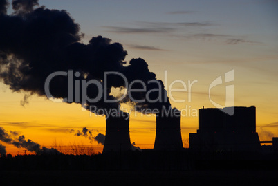 Schwarze Pumpe Kraftwerk Sonnenaufgang  - Schwarze Pumpe power plant sunset 06