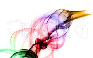 Magic Abstract puff of colored smoke