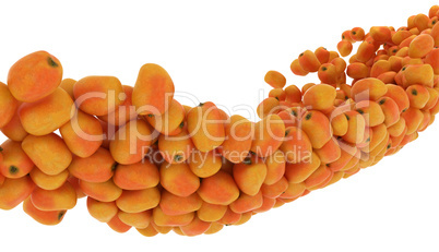 Ripe Mango fruits flow