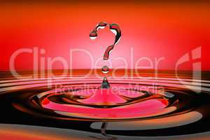What is the matter? Symbol shaped water drops