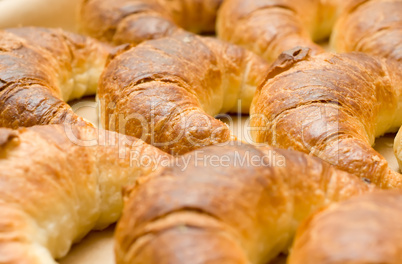 Tasty croissants or crescent rolls