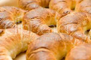 Tasty croissants or crescent rolls