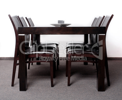 Modern wooden finished dining table