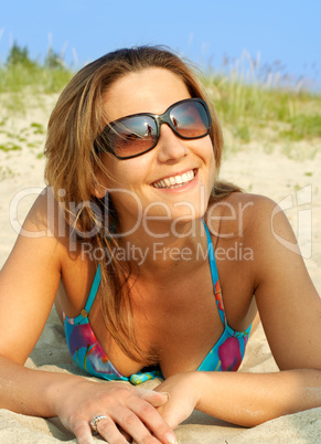 smiling bikini girl