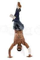 Hip hop dancer freezed his movements