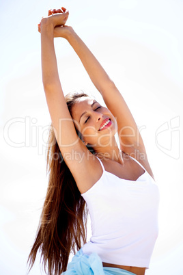 Young woman relaxing, outdoor