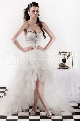 Bride posing