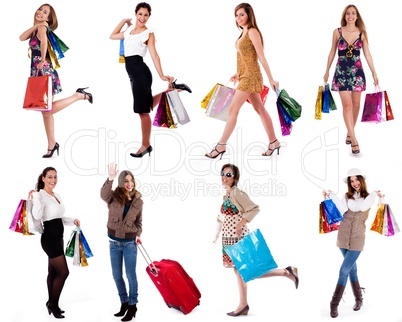 group of womens make shopping
