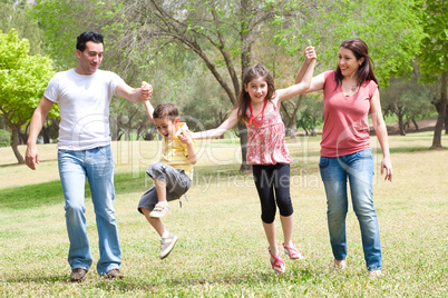 Happy family on vacation