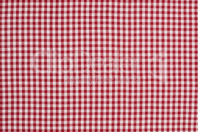 Red and White Gingham Checkered Tablecloth Background