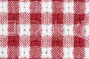 Red and White Gingham Checkered Tablecloth Background