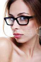 Attrractive woman with eyeglasses