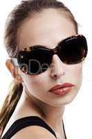 Attrractive fashion woman with sunglasses