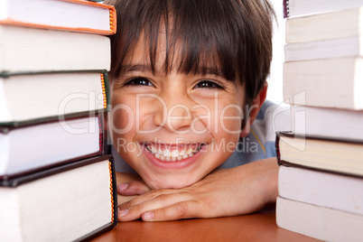 Close-up of young school kid