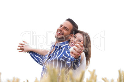 Couple enjoying the breeze in the park