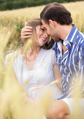 An attractive couple sharing a passionate thoughts