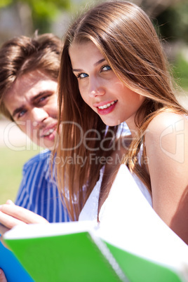 Portrait of a smiling young student