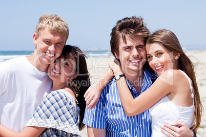 romantic young couples enjoying vacation