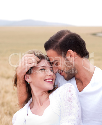 Happy woman with her boyfriend