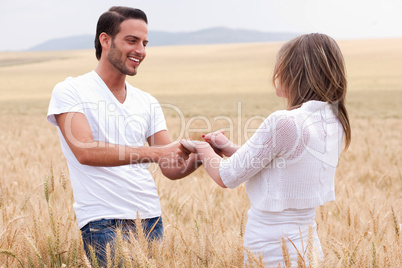 Loving handsome couple relaxing