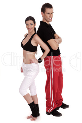 Fitness couple standing