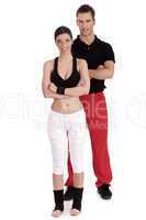 Fitness couple posing to camera