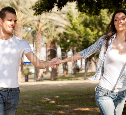 Young couple enjoying