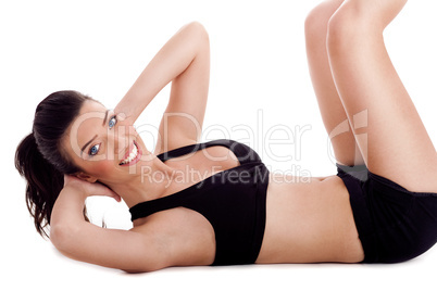 woman in situp position