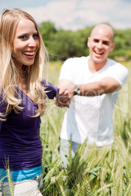 Lovers in the farm